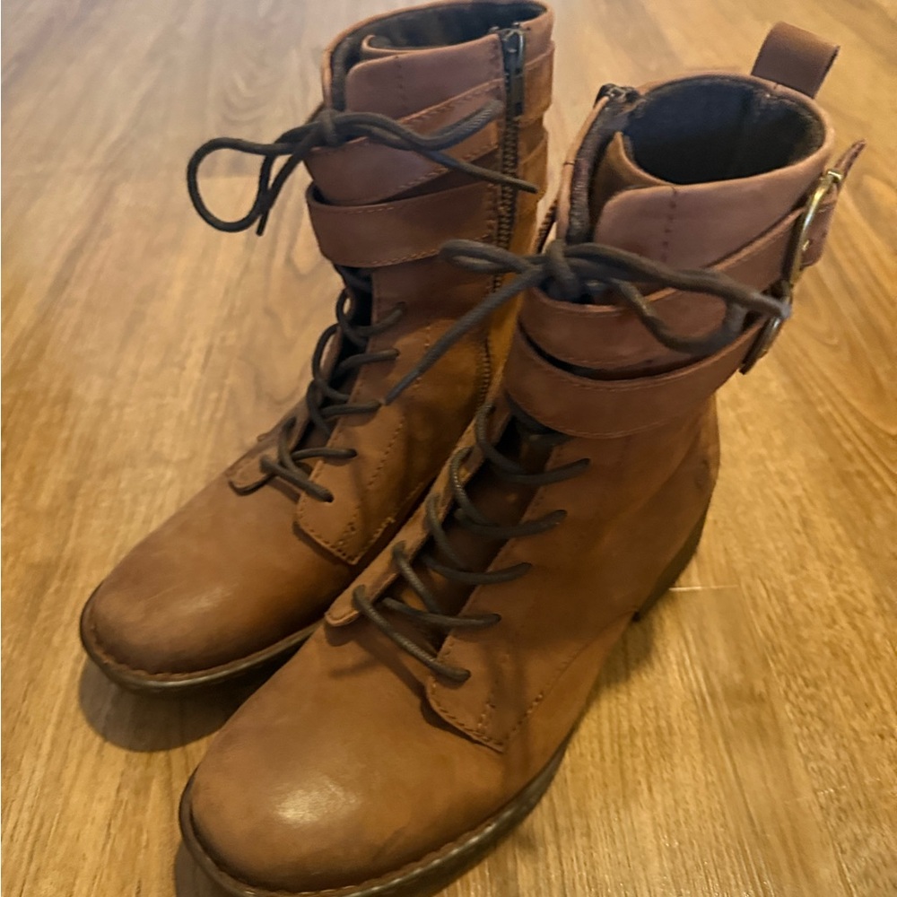 Born Brown Lace-Up Women's Boots